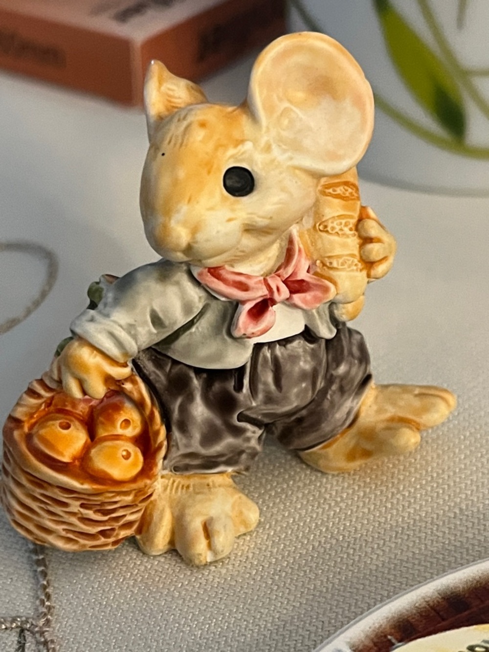 Vintage 1991 Ganz Little Cheesers - Cousin Woody Mouse Figurine #05115